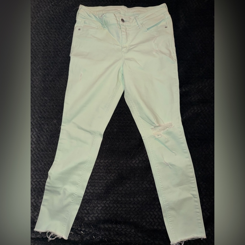Old Navy Mint Green Skinny Jeans